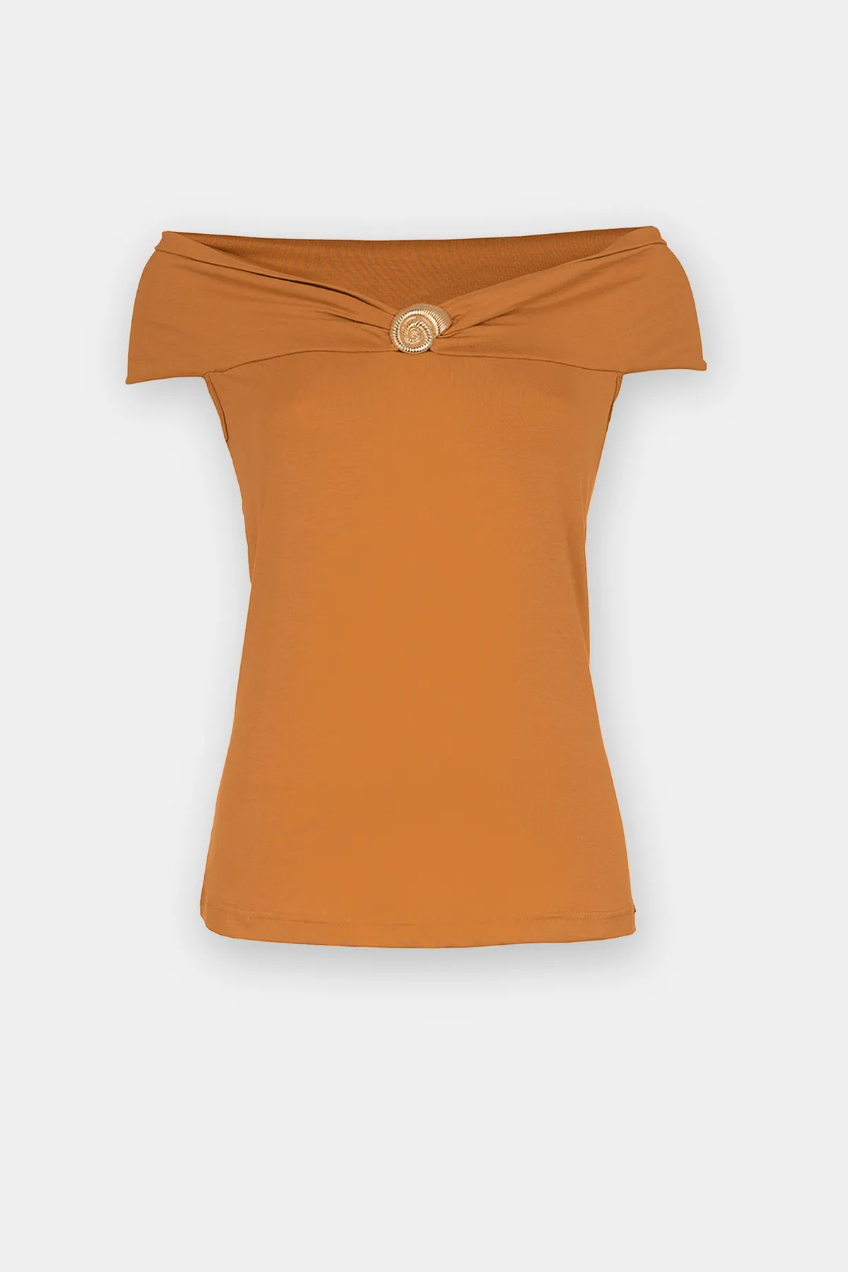 Elegantna majica sa drapiranim izrezom 