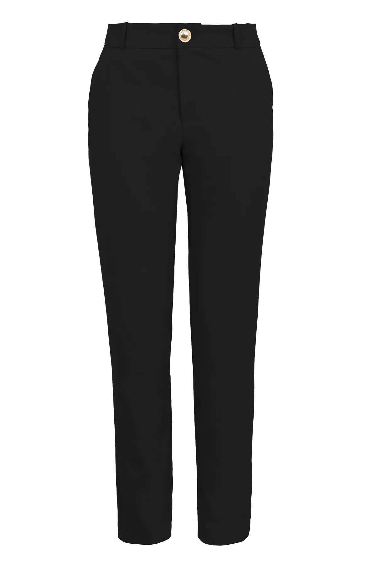 Ženske pantalone ravnog kroja sa džepovima