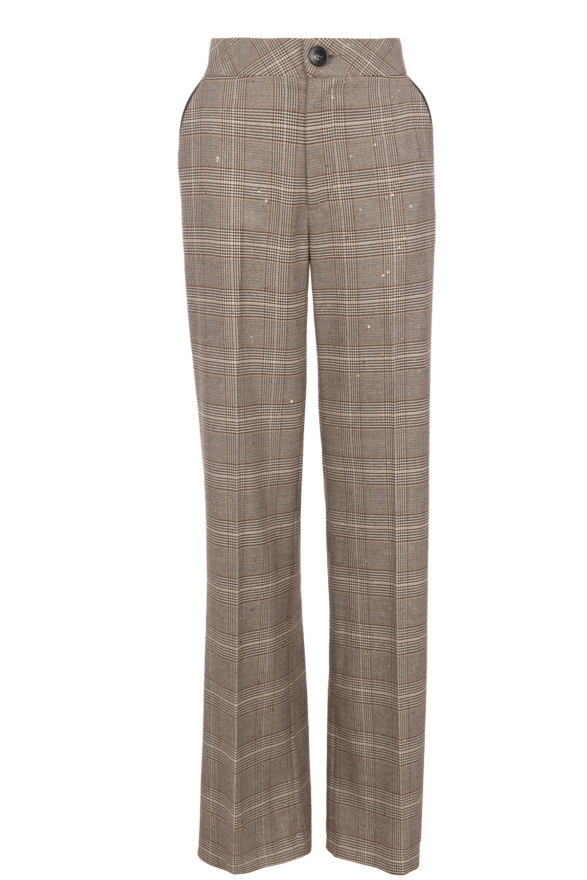 Zvonaste pantalone od kariranog tvida