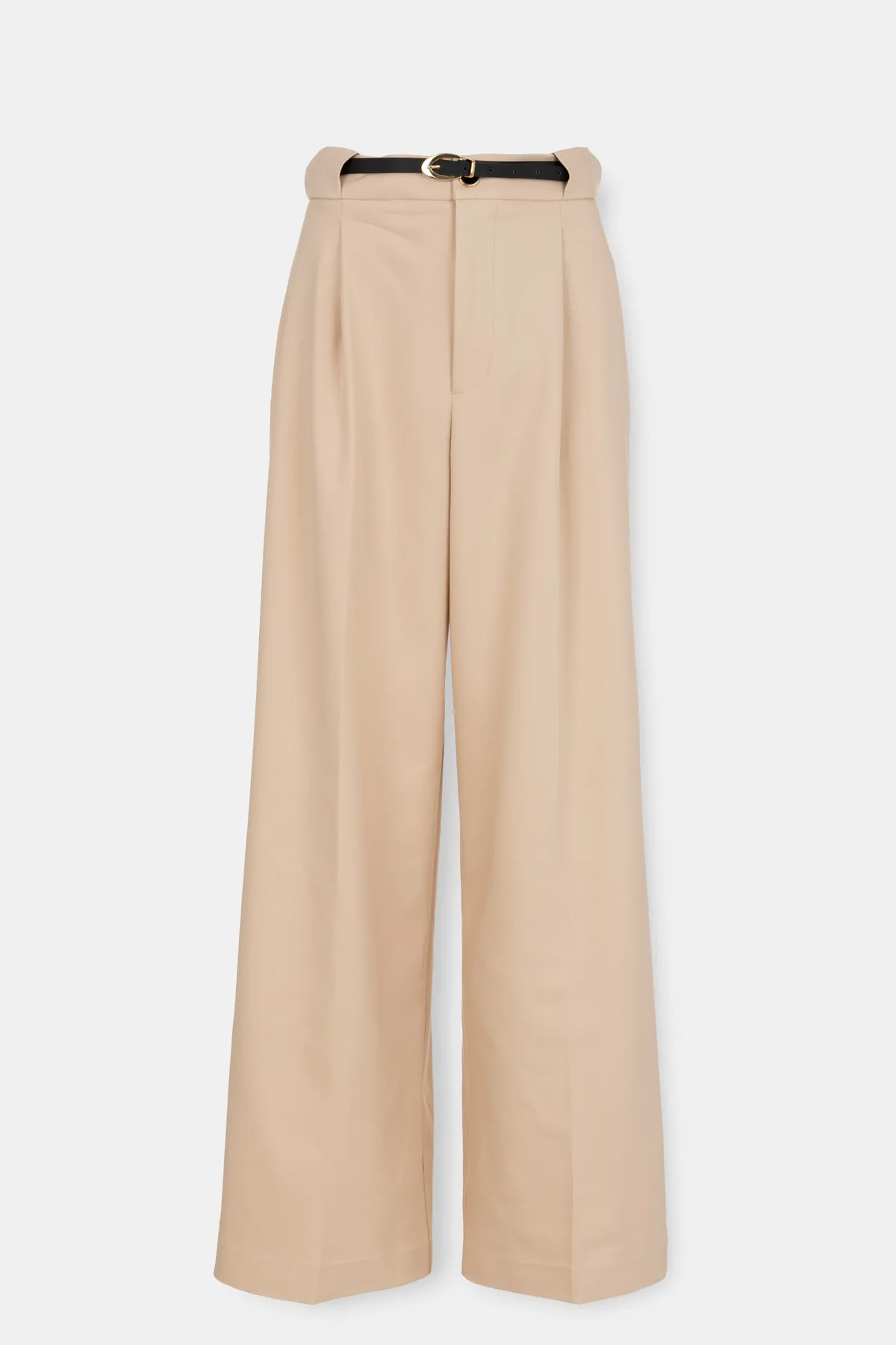 Pantalone širokog kroja sa kaišem
