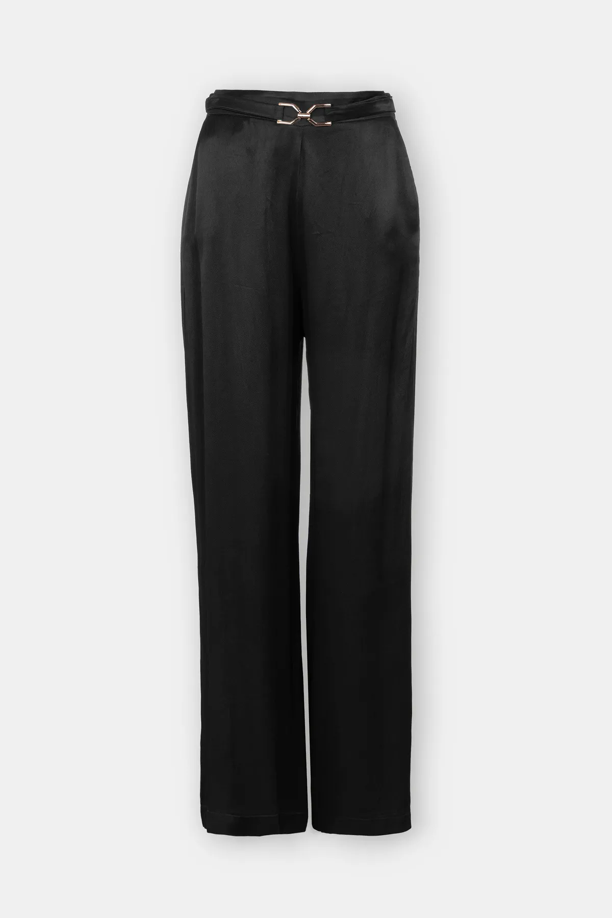 Viskozne pantalone sa metalnim detaljem 