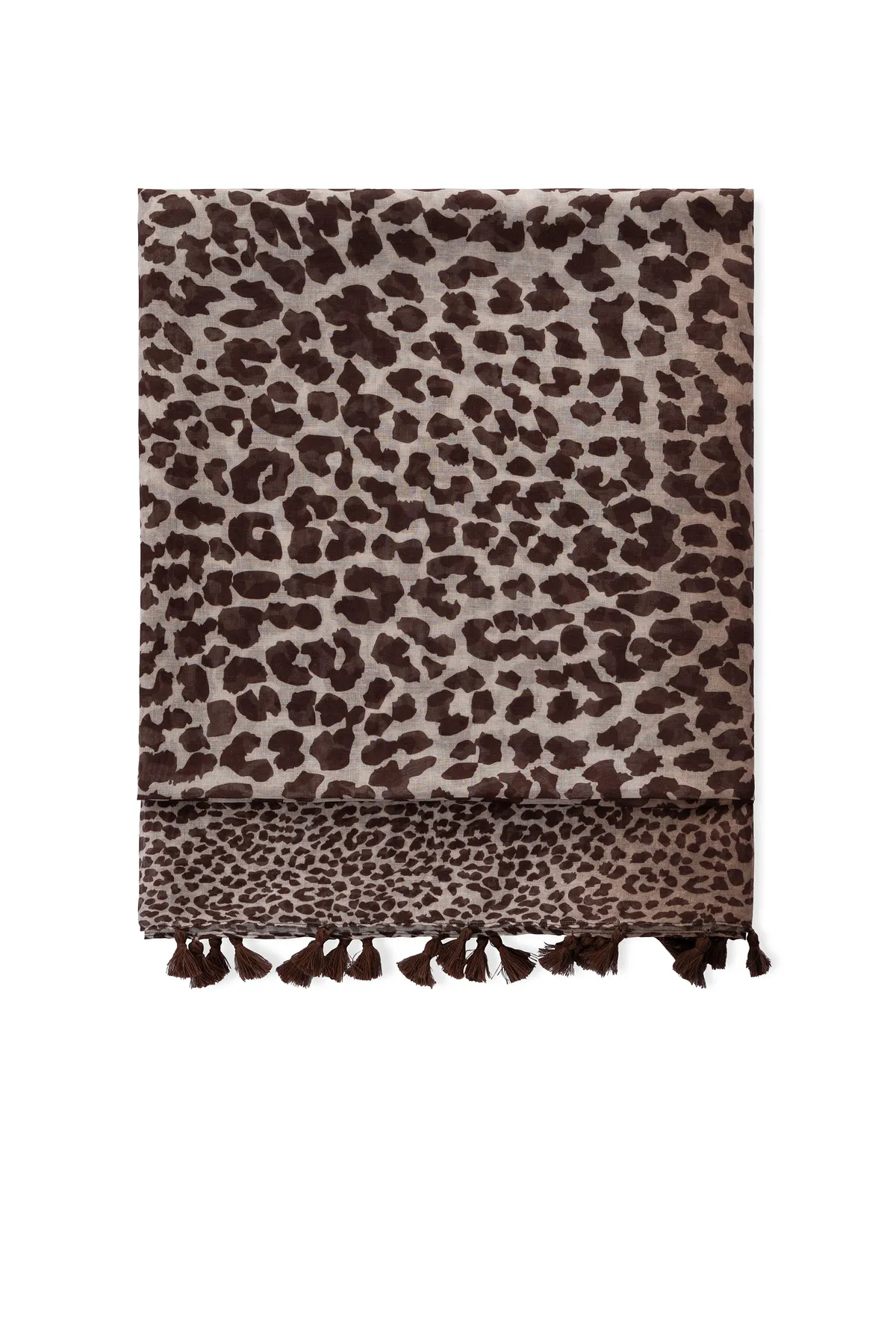 Ešarpa sa sitnim leopard printom i resama 