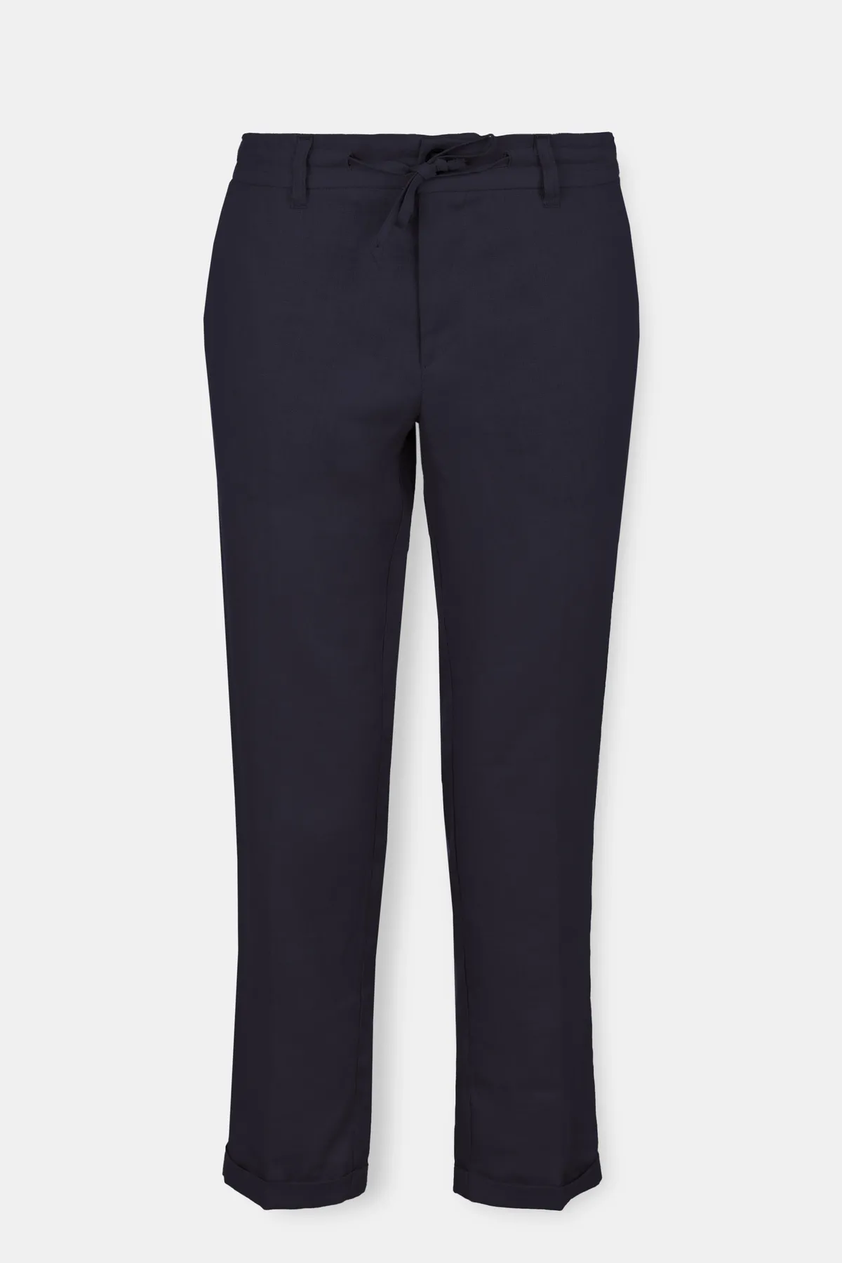 Lanene muške pantalone sa učkurom