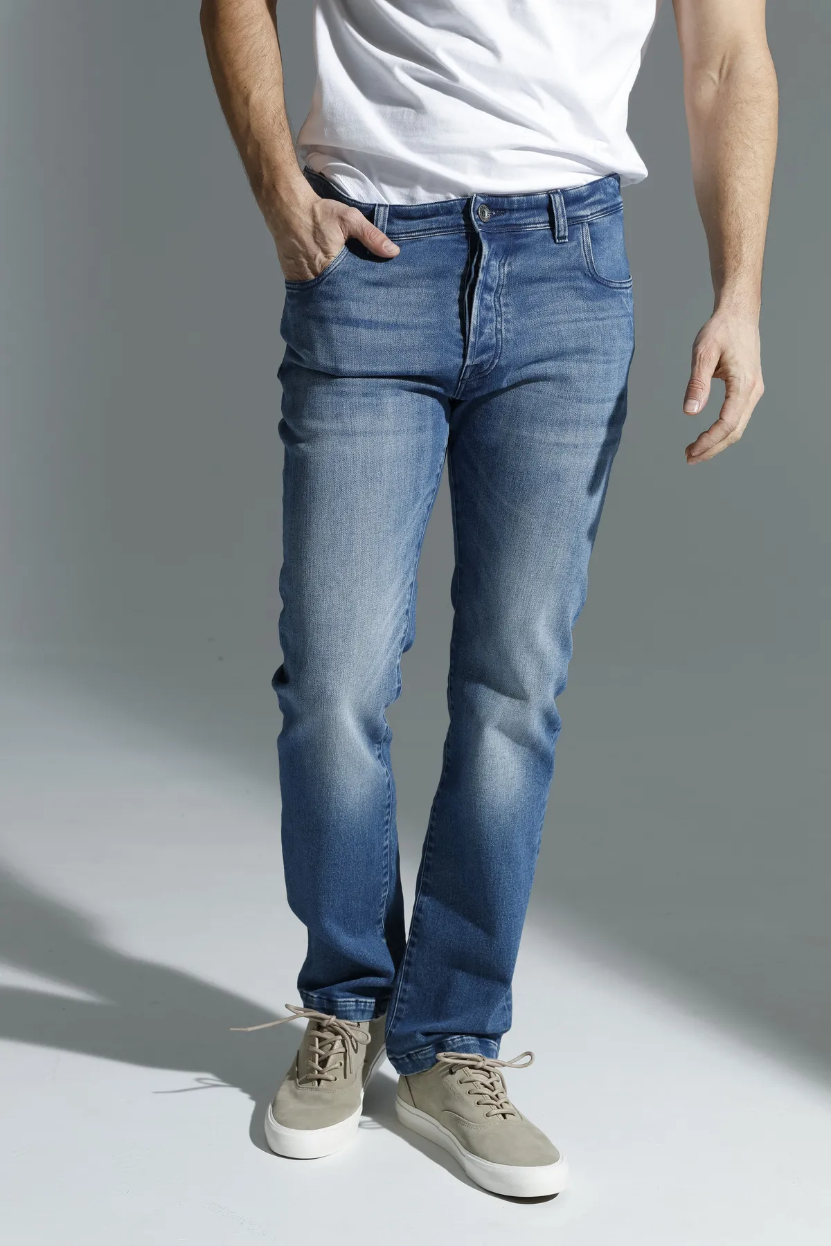 Comfort slim muške farmerke – plavi teksas 