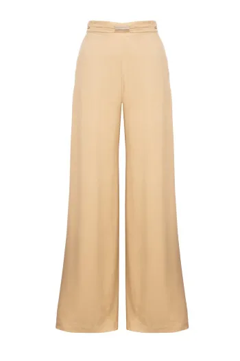 Viskozne pantalone sa metalnim detaljem 