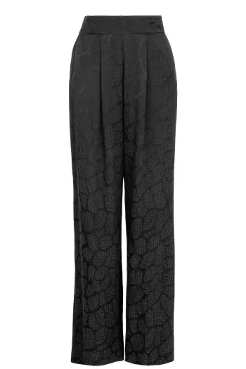 Ženske pantalone širokih nogavica sa faltama 