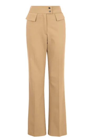 Elegantne zvonaste pantalone visokog struka 