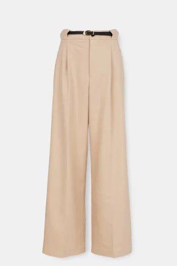 Pantalone širokog kroja sa kaišem