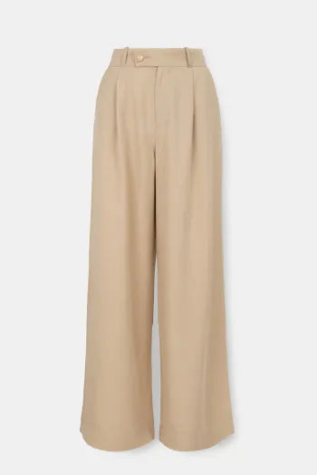 Pantalone širokih nogavica sa faltama