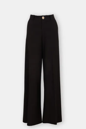 Prugaste pantalone širokih nogavica 