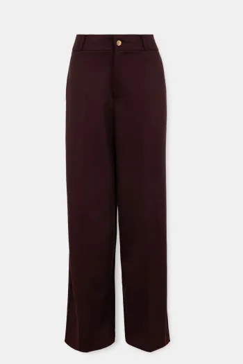 Pantalone širokih nogavica sa elastičnim pojasom 