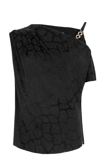Asimetrična bluza u dezenu