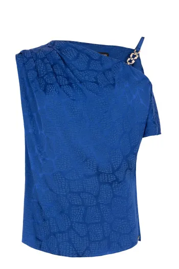 Asimetrična bluza u dezenu