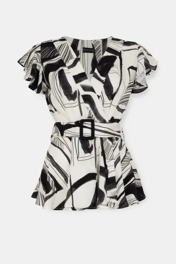 Lepršava bluza sa printom 