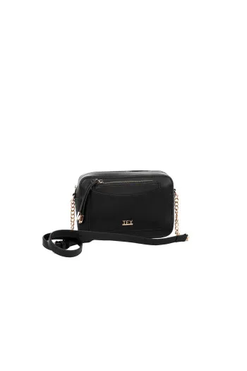 Ženska crossbody torba sa lancem i prednjim džepom 