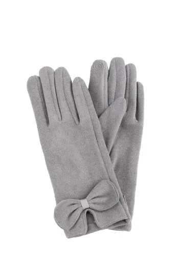 Ženske zimske rukavice sa ukrasnom mašnom 