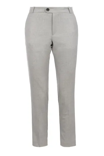 Muške slim fit pantalone sa rajsferšlusom i gajkama