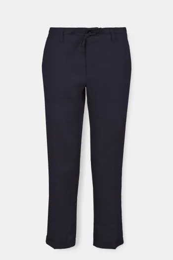 Lanene muške pantalone sa učkurom 